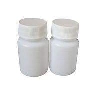 TOPWEL 15g/30g 12PCS White Plastic Pill Bottles Capsule Bottle (15g)