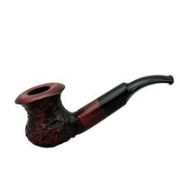 SHAMROCK no. 303 bent rustic red pearwood tobacco smoking pipe 01