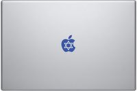 Jewish Pride Star of David Cutout Apple Overlay Decal for Macbook