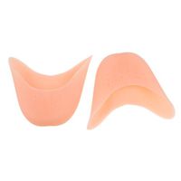 2Pieces Forefoot Cushion Pads Ballet Pointe Cover Comfortable Toe Protector for Dancers - Beige with Hole