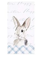 Easter Bunny Plaid 16 pk 8'' x 4'' Guest Towels Bunny Napkins