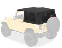 Bestop 79136-35 Black Diamond Sailcloth Replace-a-Top Soft Top with Tinted Windows; no door skins included for 07-09 Wrangler JK 2-door by Bestop