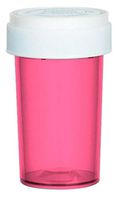 20 Dram, Empty BPA-Free Cylinder Vials with Reversible Child Resistant Caps (Pack of 20) (Pink)