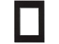 PA Framing, Photo Mat Board, 5 x 7 inches Frame for 3.5 x 5 inches Photo Art Size - White Core/Black