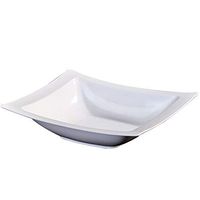 Lillian 12-Ounce Rectangular Plastic Bowls, 10 Count, Pearl