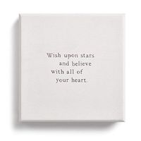 Wish Upon Star Believe White 3.5 Inch Wishes Note Cards Set of 24