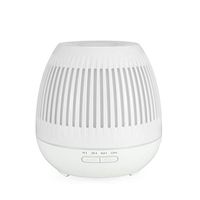 LoveJia 400ml Essential Oil Diffuser, Wood Grain Aromatherapy Diffuser Super Quiet. Cool Mist Humidifier with 7 Color Led Night Lights Waterless Auto Shut-Off-White