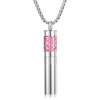 Multifunctional Essential Oil Necklace - Aromatherapy Essential Oil Diffuser Necklace, Stainless Steel Perfume Oil Locket Pendant Enhancers Necklaces with 8 Pads, Birthday Jewelry Gifts for Women