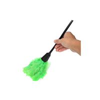 Feather Dusters 1Pcs Multicolor Feather Duster Black Plastic Handle Brush Dust Cleaner Household Cleaning Tools Dusters,Green