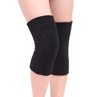 Men Women Thicken Thermal Knee Braces Leg Warmers Winter Breathable Cozy Warm Knee Pads Leg Sleeves Support Protector for Ski Cycling Dance Runing Arthritis Tendonitis, 1 Pair (Black)