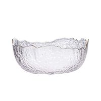 BBSEQ Transparent Lead-free Environmental Glass, Creative Personality Bowl, Pasta Vegetable Gourmet Dessert Fruit Salad Bowl Home Rice Bowl