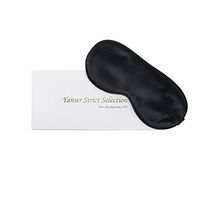 YANSER LITE Eye Mask Sleep Mask | 100% Natural Silk | Breathable | Ultra Soft, Light & Comfy | Adjustable Elastic Strap | Gift Package (Black)