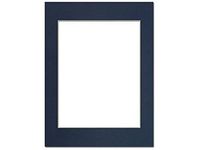PA Framing, Photo Mat Board, 12 x 16 inches Frame for 9 x 12 inches Photo Art Size - Cream Core/Yorktown Blue