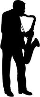 Saxophone Player Music Band Vinyl Graphic Car Truck Windows Decor Decal Sticker - Die cut vinyl decal for windows, cars, trucks, tool boxes, laptops, MacBook - virtually any hard, smooth surface