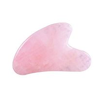 XuBa Jade Stone Body Face Eye Scraping Plate Gua Sha Board Acupuncture Massage Relaxation Care Tool Pink 2
