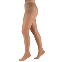 Truform Sheer Compression Pantyhose, 15-20 mmHg, Women's Shaping Tights, 20 Denier, Light Beige, Queen Plus