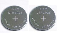 New 2 X Rechargeable LIR2025 LIR 2025 3.6V Button Cell