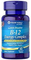 Vitamin World B-12 energy Complex Supports Energy Matabolism and Heart Health 60 Tablets