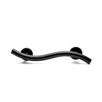 CSI Bathware BAR-WL18-TW-125-MB Wave Shaped Grab Bar, Matte Black
