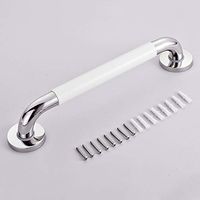 LLF Non-Slip Grab Bar - Shower Handle Bathroom Balance Bar - Safety Luminous Circles- Handicap, Elderly, Injury, Senior Assist Bath Handle (Color : White, Size : 58cm)