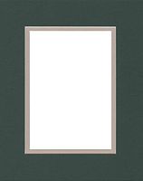 20x24 Double Acid Free White Core Picture Mats Cut for 16x20 Pictures in Pine Green and Light Tan