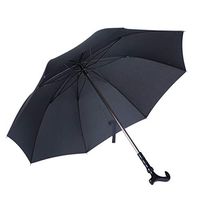 SJY Crutches Umbrella Multifunction Reinforce Crutch Separable Non-Slip Crutches Umbrella Elderly Umbrella Sunscreen Windproof Umbrella Outdoor Portable Crutches Umbrella,Black