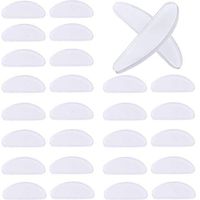 TOODOO 18 Pairs Eyeglasses Nose Pads Glasses Adhesive Silicone Anti-Slip Nosepads for Eyeglass Glasses Sunglasses (Transparent, 1mm)