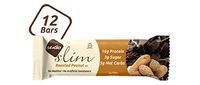 NuGo Slim Dark Chocolate Roasted Peanut, 16g Protein, 2g Sugar, 7g Fiber, 190 Calories, Low Net Carbs, Gluten Free, 12 Count