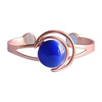ProExl Pure Copper Women's Magnetic Bracelet Cats Eye Stone for Arthritis Relief (Sapphire Blue)