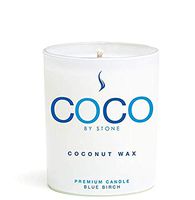Stone Candle, COCO by Stone All Natural Coconut Wax Candle Blue Birch 6.5oz