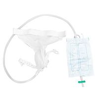 Lolicute Urine Collection Bag, Urine Collector Medical Male Shrinking Type Disposable Urine Bag 1000ML and 2000ML Urine Collector