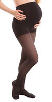 GABRIALLA Firm Graduated Maternity Medical Sheer Compression Pantyhose Pregnancy Support Stockings. Made in USA. Treats Painful Varicose Veins, Blood Clots. (23-30 mmHg), Tall | Black