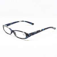 Qi Song Stylish Japanese Portable Reading Glasses Men Women Eyeglasses With Exclusive Pouch (Blue, 3.5)