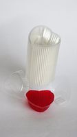 Jelly Mold Disposable Plastic Clear Heart Shape Cups 500 pieces for Chocolate, Jelly (Food-Grade)
