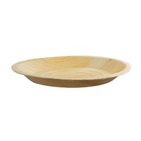 Palm Leaf Round Plate (Case of 25), PacknWood - Natural Disposable Biodegradable Palm Leaf Plates (9.8" Diameter) PK210BBA25