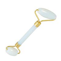 DingSheng Natural Crystal Jade Facial Roller Crystal Massager Anti-Aging Facial Jade Roller Therapy Rose Quartz Double Neck Healing Slimming Massager (Opal)