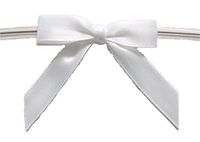 BAYWIND LTD; Small Twist Tie Bows (250pc, White)