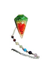 Jet Orgone Pendulum 2 Healing 2" Crystal Chakra Chain Natural Piezoelectric Energy Image is JUST A Reference.
