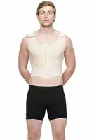 Isavela Mens Short Length Vest Tank  LG Beige