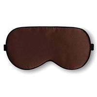Maxfeel 100% Pure Silk Filled Eye Mask Sleeping Mask Sleep Masks Sleep Masks Sleep Aids Soft and Smooth Solid Colors Hand Washable Big Size 22 * 10cm (Coffee)