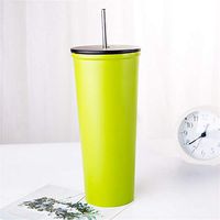 ZHENQ Stainless Steel Cup Travel Coffee Cup with lid car Kettle Vacuum Bottle, Stainless Steel Indestructible Inside and Outside (Color : C)