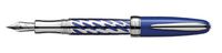 Laban Enamel Blue Ovals Medium Point Fountain Pen - LMB-F200-5BLM
