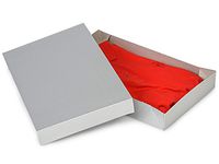 A1BakerySupplies® Men Shirt Box Women Top Box Gift Boxes Wrap Boxes Apparel Gift Boxes with Lids 5 Pack (Silver)