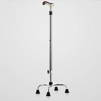 WXL Crutches - Non-Slip Square Cane Disabled Disabled Cane Adjustable Telescopic Kick