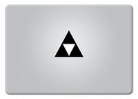 Legend of Zelda Triforce Laptop die-Cut Vinyl Decal Sticker (Dark Grey)