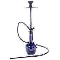 BuBu-Fu Hookah Set, Large 2 Hose Hookah Complete Set Not Tilting Easy to Clean Shisha Hookah Set Complete Stainless Steel Glass Large Hookah Retro Arabian Hookahs Set