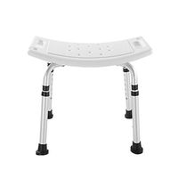 Caperp Bathroom Accessories Multi-Function Bath Chair Home Medical Portable Stool Non-Slip Durable Bath Chair Elderly Pregnant Women Aluminum Shower Stool Height Adjustable