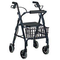 Graham Field Lumex Walkabout Lite Four-Wheel Rollator, Blue QTY: 1