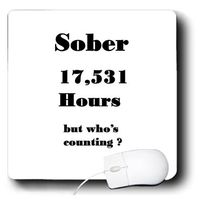 3dRose Image of Sober 2 Years Or 17531 Hours in Words Mouse Pad (mp_163415_1)