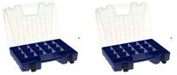 Akro-Mils 6318 Plastic Portable Hardware and Craft Parts Organizer, Large, Blue (2)